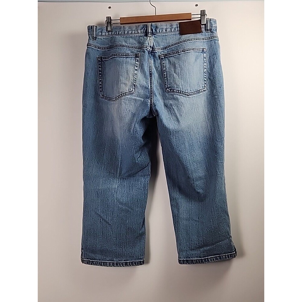 Lauren Jeans Co Cropped Light Wash Denim Womens Capri Size 12 LRL Ralph Lauren - Picture 5 of 11